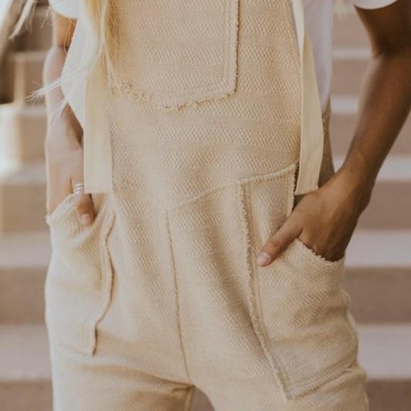 LEMON BLONDE TIE OVERALLS - Picture 8 of 10